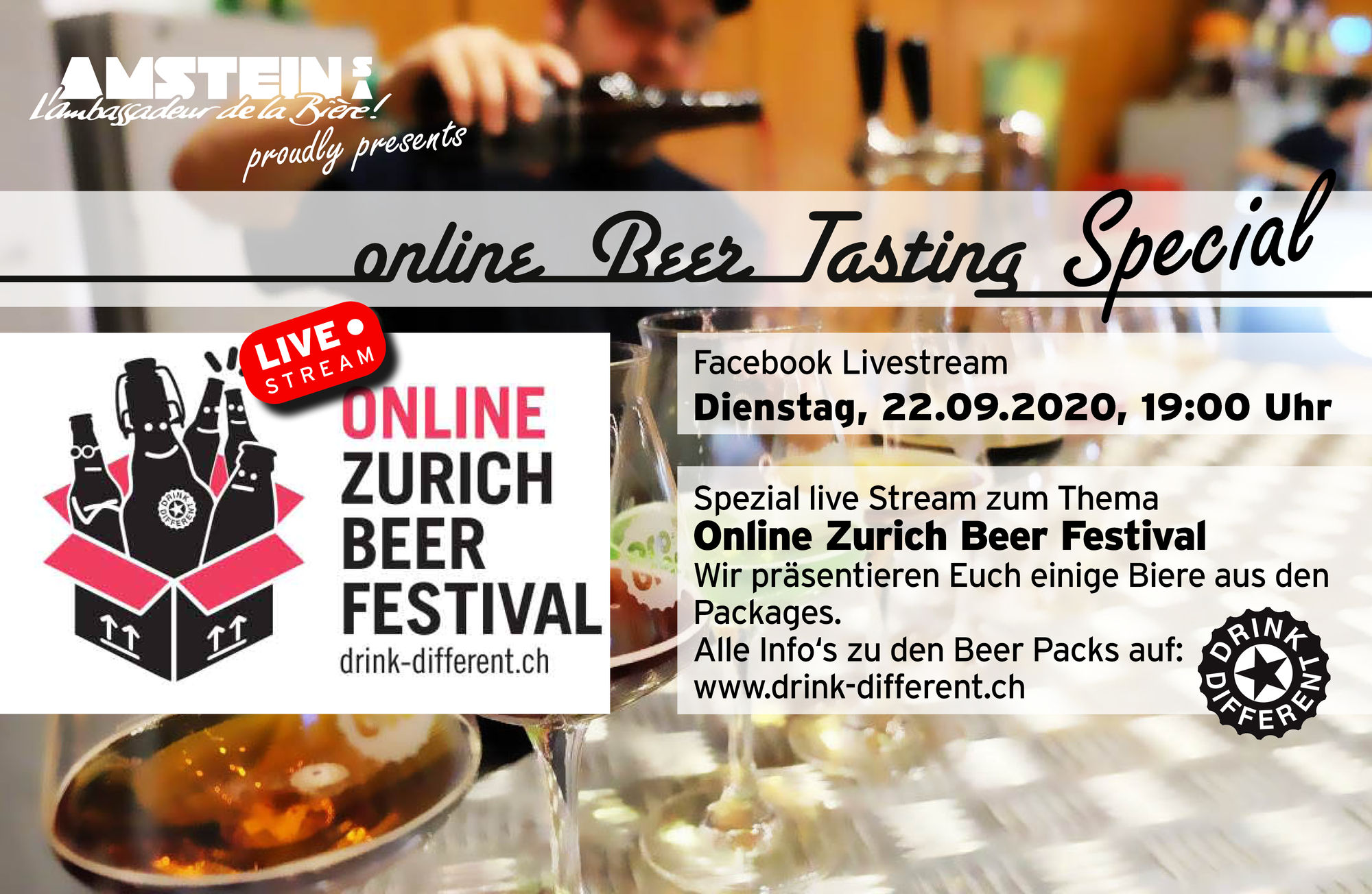 Online Beer Tasting Special Edition for ONLINE ZURICH BEER FESTIVAL